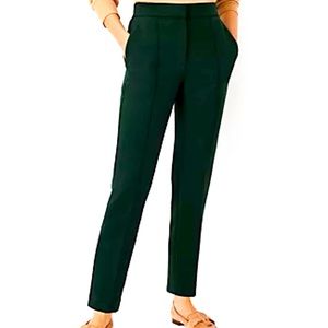 Ann Taylor High Rise Pintucked Ankle Pant - Deep Leaf. Size 6. Never worn.
